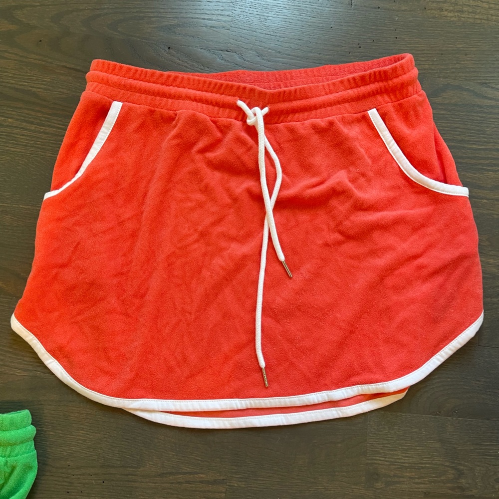 New W/O tags Terry Red Skirt